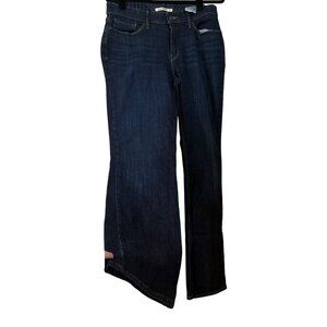 Levi's 525 Women's The Perfect Waist Straight Dark Wash Jeans Mid-rise Size 12